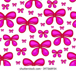 Beautiful abstract vector seamless pattern with purple butterflies 