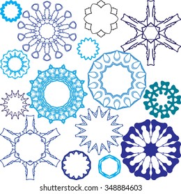 Beautiful abstract vector snow flakes ornamental picture  can be used as interior pattern or clothes pattern.