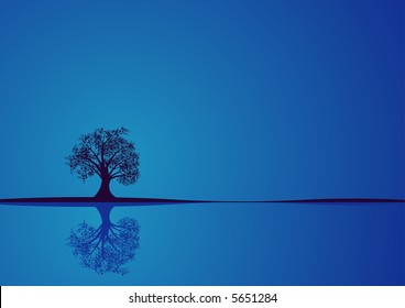 beautiful abstract vector tree design