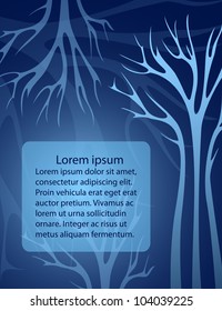 beautiful abstract vector winter tree