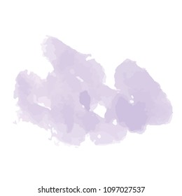 beautiful abstract violet watercolor art hand paint on white background,brush textures for logo.There is a place for text.Perfect stroke design for headline.luxury boutique Illustrations.