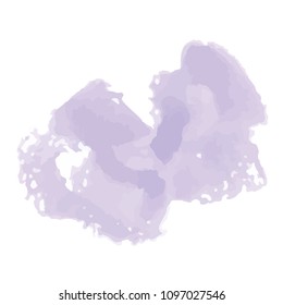 beautiful abstract violet watercolor art hand paint on white background,brush textures for logo.There is a place for text.Perfect stroke design for headline.luxury boutique Illustrations.