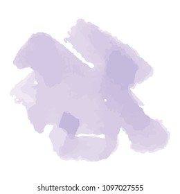 beautiful abstract violet watercolor art hand paint on white background,brush textures for logo.There is a place for text.Perfect stroke design for headline.luxury boutique Illustrations.