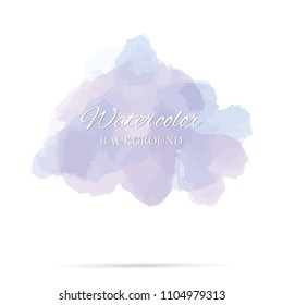 beautiful abstract violet watercolor art hand paint on white background,brush textures for logo.There is a place for text.Perfect stroke design for headline.luxury boutique Illustrations.
