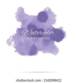 beautiful abstract violet watercolor art hand paint on white background,brush textures for logo.There is a place for text.Perfect stroke design for headline.luxury boutique Illustrations.