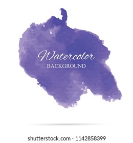 beautiful abstract violet watercolor art hand paint on white background,brush textures for logo.There is a place for text.Perfect stroke design for headline.luxury boutique Illustrations.