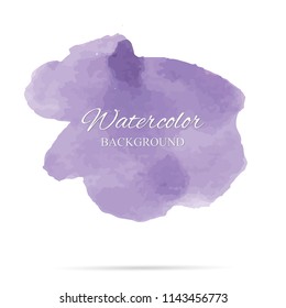 beautiful abstract violet watercolor art hand paint on white background,brush textures for logo.There is a place for text.Perfect stroke design for headline.luxury boutique Illustrations.