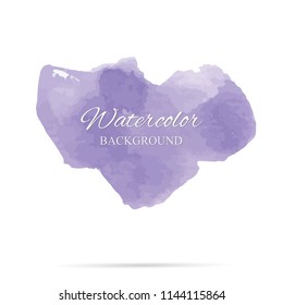 beautiful abstract violet watercolor art hand paint on white background,brush textures for logo.There is a place for text.Perfect stroke design for headline.luxury boutique Illustrations.
