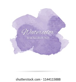beautiful abstract violet watercolor art hand paint on white background,brush textures for logo.There is a place for text.Perfect stroke design for headline.luxury boutique Illustrations.