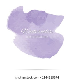 beautiful abstract violet watercolor art hand paint on white background,brush textures for logo.There is a place for text.Perfect stroke design for headline.luxury boutique Illustrations.