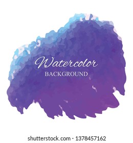 beautiful abstract violet watercolor art hand paint on white background, brush textures for logo. There is a place for text. Perfect stroke design for headline. Luxury boutique Illustrations.