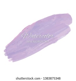 beautiful abstract violet watercolor art hand paint on white background,brush textures for logo.There is a place for text.Perfect stroke design for headline.luxury boutique Illustrations.