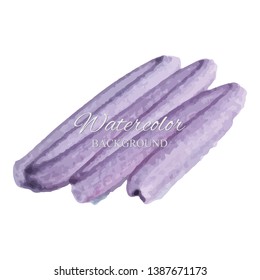 beautiful abstract violet watercolor art hand paint on white background,brush textures for logo.There is a place for text.Perfect stroke design for headline.luxury boutique Illustrations.
