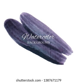 beautiful abstract violet watercolor art hand paint on white background,brush textures for logo.There is a place for text.Perfect stroke design for headline.luxury boutique Illustrations.