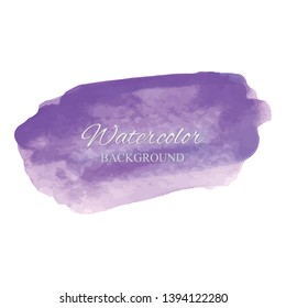 beautiful abstract violet watercolor art hand paint on white background,brush textures for logo.There is a place for text.Perfect stroke design for headline.luxury boutique Illustrations.