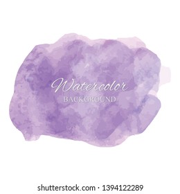 beautiful abstract violet watercolor art hand paint on white background,brush textures for logo.There is a place for text.Perfect stroke design for headline.luxury boutique Illustrations.
