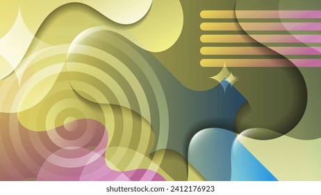 Beautiful abstract wallpaper with 3D effect. A beautiful illustration for interior decoration, corporate designs, blogs, postcards, posters and your other projects. Vector. 