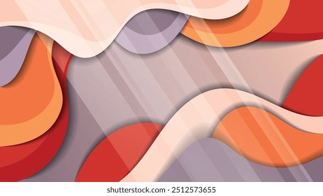 Beautiful abstract wallpaper in warm colors with 3D effect. Excellent background template for booklets, brochures, business cards, billboards and your other projects. Vector.