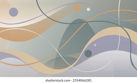 Beautiful abstract wallpapers in pastel tones. A beautiful illustration for interior decoration, corporate designs, blogs, postcards, posters and your other projects. Vector. 