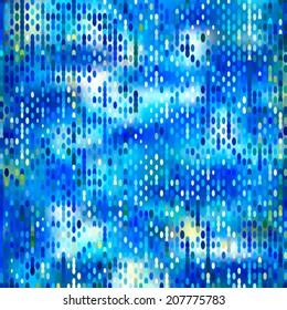 Beautiful abstract water colors background. Mosaic pattern. Vector illustration. Web and mobile template. 