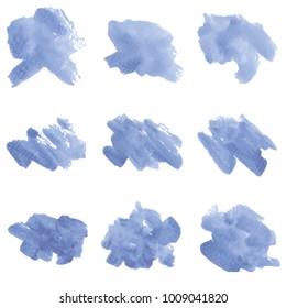 beautiful abstract watercolor art hand paint on white background, brush textures for logo. There is a place for text. Perfect stroke design for headline. luxury boutique Illustrations.