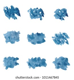 beautiful abstract watercolor art hand paint on white background,brush textures for logo.There is a place for text.Perfect stroke design for headline.luxury boutique Illustrations.