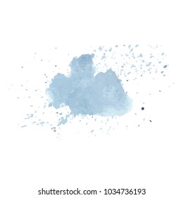 beautiful abstract watercolor art hand paint on white background,brush textures for logo.There is a place for text.Perfect stroke design for headline.luxury boutique Illustrations.