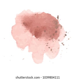 beautiful abstract watercolor art hand paint on white background,brush textures for logo.There is a place for text.Perfect stroke design for headline.luxury boutique Illustrations.