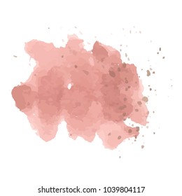 beautiful abstract watercolor art hand paint on white background,brush textures for logo.There is a place for text.Perfect stroke design for headline.luxury boutique Illustrations.
