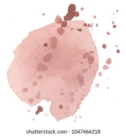 beautiful abstract watercolor art hand paint on white background,brush textures for logo.There is a place for text.Perfect stroke design for headline.luxury boutique Illustrations.