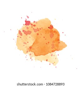 beautiful abstract watercolor art hand paint on white background,brush textures for logo.There is a place for text.Perfect stroke design for headline.luxury boutique Illustrations.