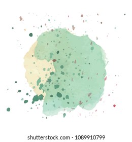 beautiful abstract watercolor art hand paint on white background,brush textures for logo.There is a place for text.Perfect stroke design for headline.luxury boutique Illustrations.