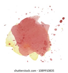 beautiful abstract watercolor art hand paint on white background,brush textures for logo.There is a place for text.Perfect stroke design for headline.luxury boutique Illustrations.
