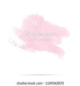 beautiful abstract watercolor art hand paint on white background,brush textures for logo.There is a place for text.Perfect stroke design for headline.luxury boutique Illustrations.