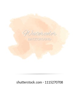beautiful abstract watercolor art hand paint on white background,brush textures for logo.There is a place for text.Perfect stroke design for headline.luxury boutique Illustrations.