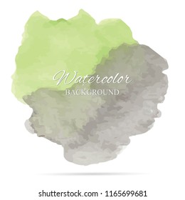 beautiful abstract watercolor art hand paint on white background,brush textures for logo.There is a place for text.Perfect stroke design for headline.luxury boutique Illustrations.