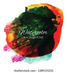 beautiful abstract watercolor art hand paint on white background,brush textures for logo.There is a place for text.Perfect stroke design for headline.luxury boutique Illustrations.