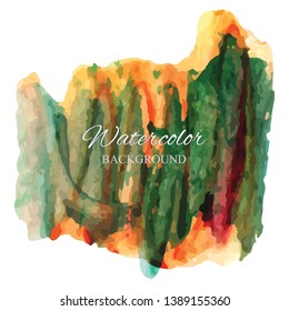 beautiful abstract watercolor art hand paint on white background,brush textures for logo.There is a place for text.Perfect stroke design for headline.luxury boutique Illustrations.