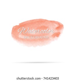 beautiful abstract watercolor art hand paint on white background,brush textures for logo.There is a place for text.Perfect stroke design for headline.luxury boutique Illustrations.