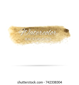 beautiful abstract watercolor art hand paint on white background,brush textures for logo.There is a place for text.Perfect stroke design for headline.luxury boutique Illustrations.