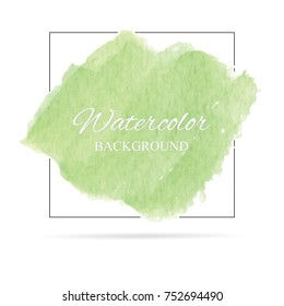 beautiful abstract watercolor art hand paint on white background,brush textures for logo.There is a place for text.Perfect stroke design for headline.luxury boutique Illustrations.