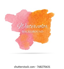 beautiful abstract watercolor art hand paint on white background,brush textures for logo.There is a place for text.Perfect stroke design for headline.luxury boutique Illustrations.
