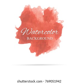beautiful abstract watercolor art hand paint on white background,brush textures for logo.There is a place for text.Perfect stroke design for headline.luxury boutique Illustrations.