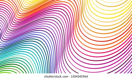 El bello arco iris de onda abstracta para ilustración de fondo