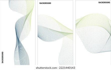 Beautiful Abstract Wave Technology Background With Light Digital Effect Company Concept. Eps10 Vector