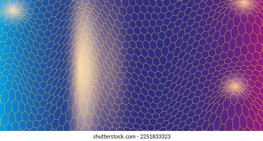 beautiful abstract wave technology background with light digital effect company concept