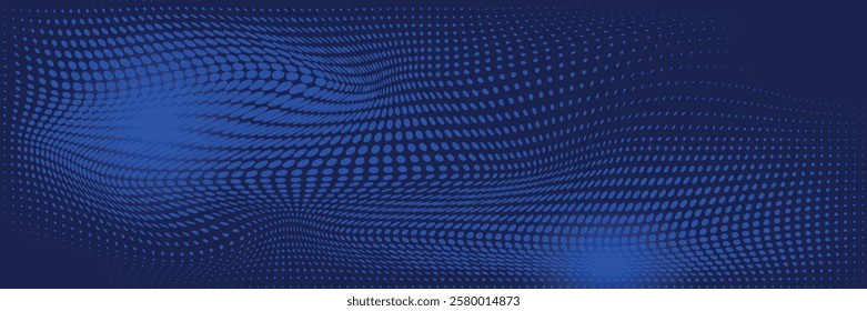 beautiful abstract wave technology background with blue light digital effect corporate concept.vector