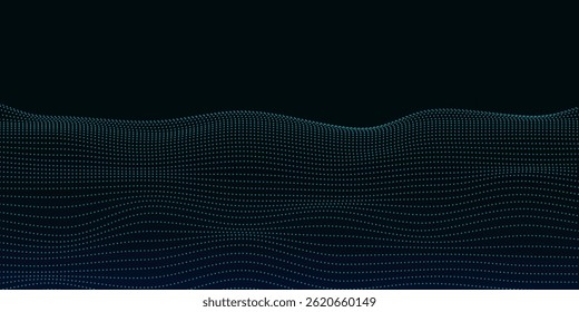 beautiful abstract wave technology background with blue light, digital wave effect, corporate concept. vector illustration