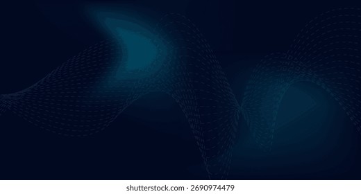 fundo de tecnologia de onda abstrata bonito com luz azul efeito digital conceito corporativo. linha e elegante