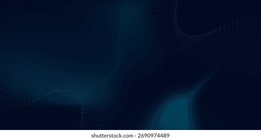schöne abstrakte Wellentechnologie Hintergrund mit blauem Licht digitalen Effekt Unternehmenskonzept. Linie und elegant